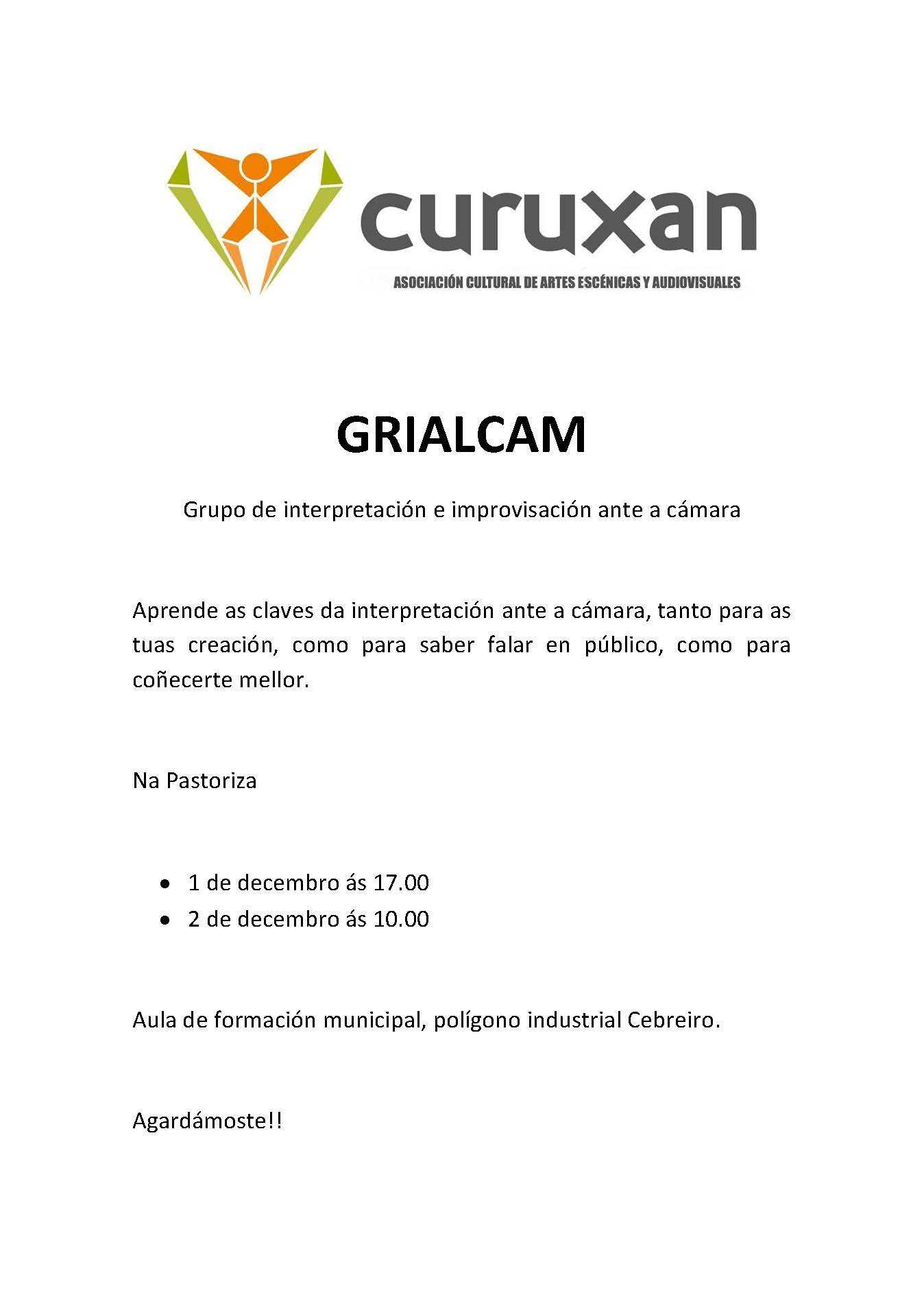 Cartel Grialcam Pastoriza